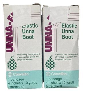 Convatec Elastic Unna Boot Unna-Flex Bandage 4 Inches x 10 Yards Lot Of 2